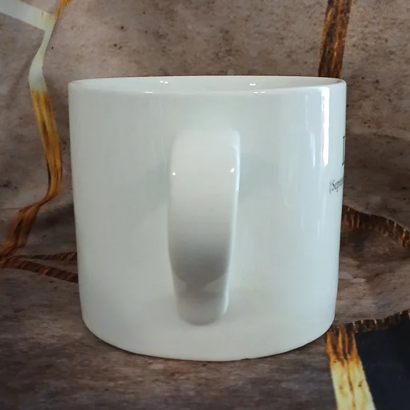 World Market Zodiac Mug Libra Large Heavy White Gold Coffee mug - Picture 2 of 5